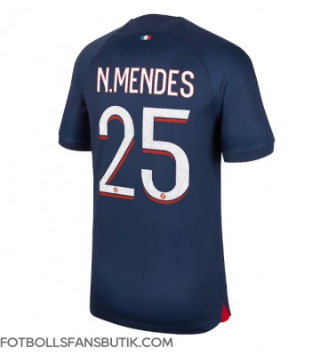 Paris Saint-Germain Nuno Mendes #25 Replika Hemmatröja 2023-24 Kortärmad